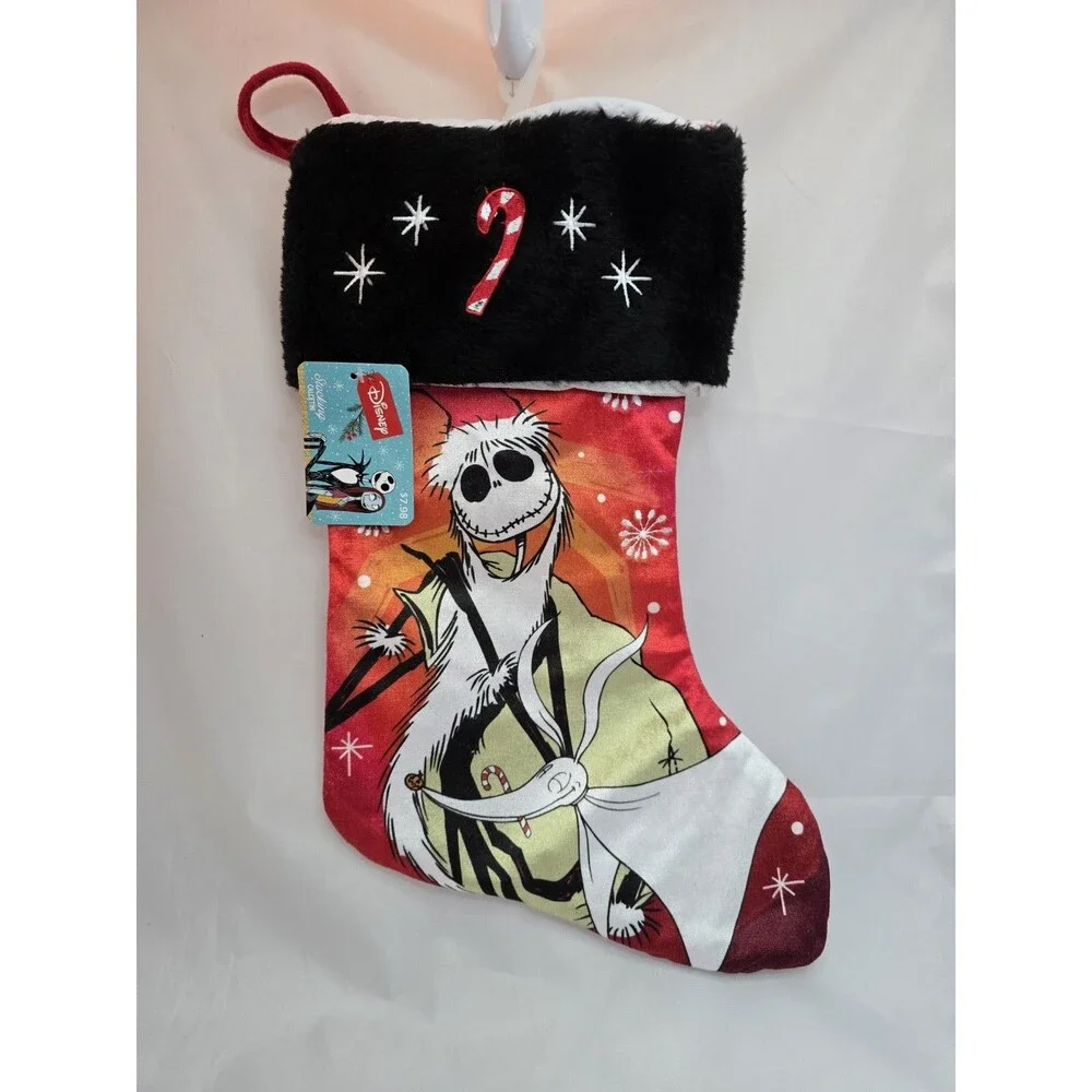Disney Nightmare Before Christmas Jack Skellington Zero Christmas Stocking NWT